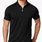 Alfani Men's Ottoman Zip Polo Shirt Black Size Large