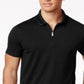 Alfani Men's Ottoman Zip Polo Black Size XX-Large