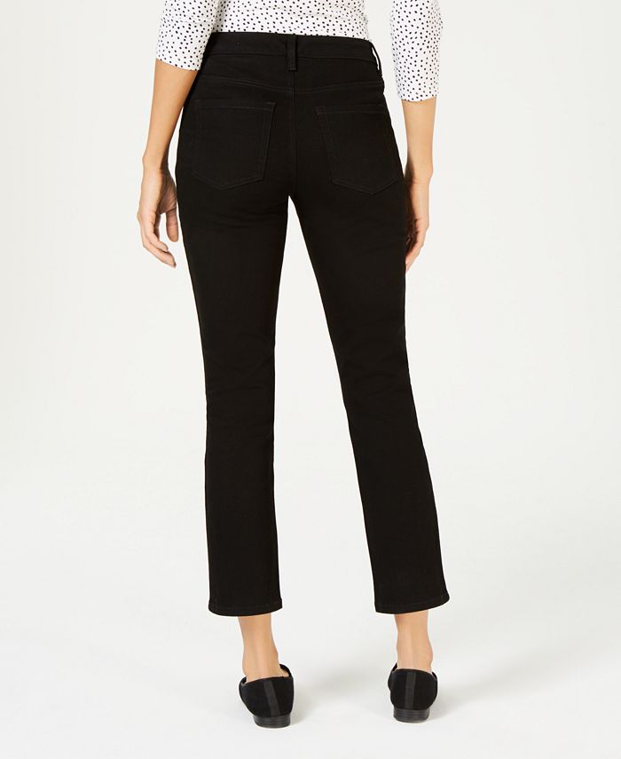 Charter Club Women's Straight Leg Jeans Black Size 10