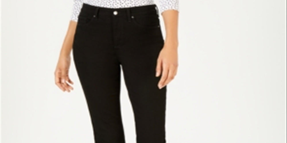 Charter Club Women's Straight Leg Jeans Black Size 14