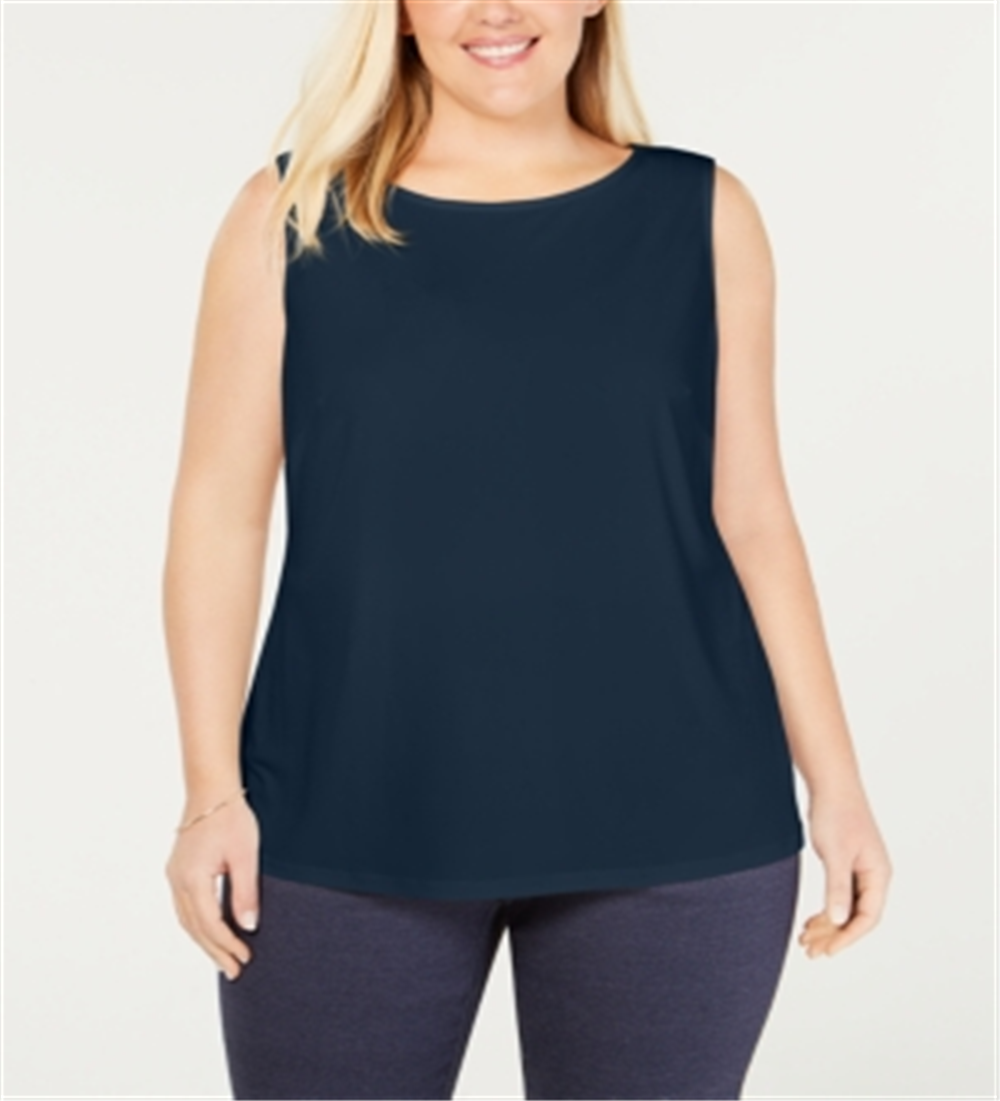 Charter Club Women's Plus Sleeveless Top Blue Size 1X