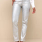 Daze - Smarty Coated Slim Straight Pants