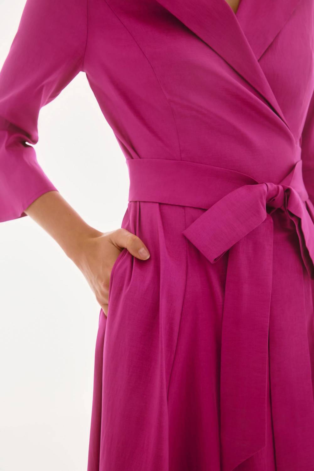 Joseph Ribkoff - Belted High Low Wrap Dress