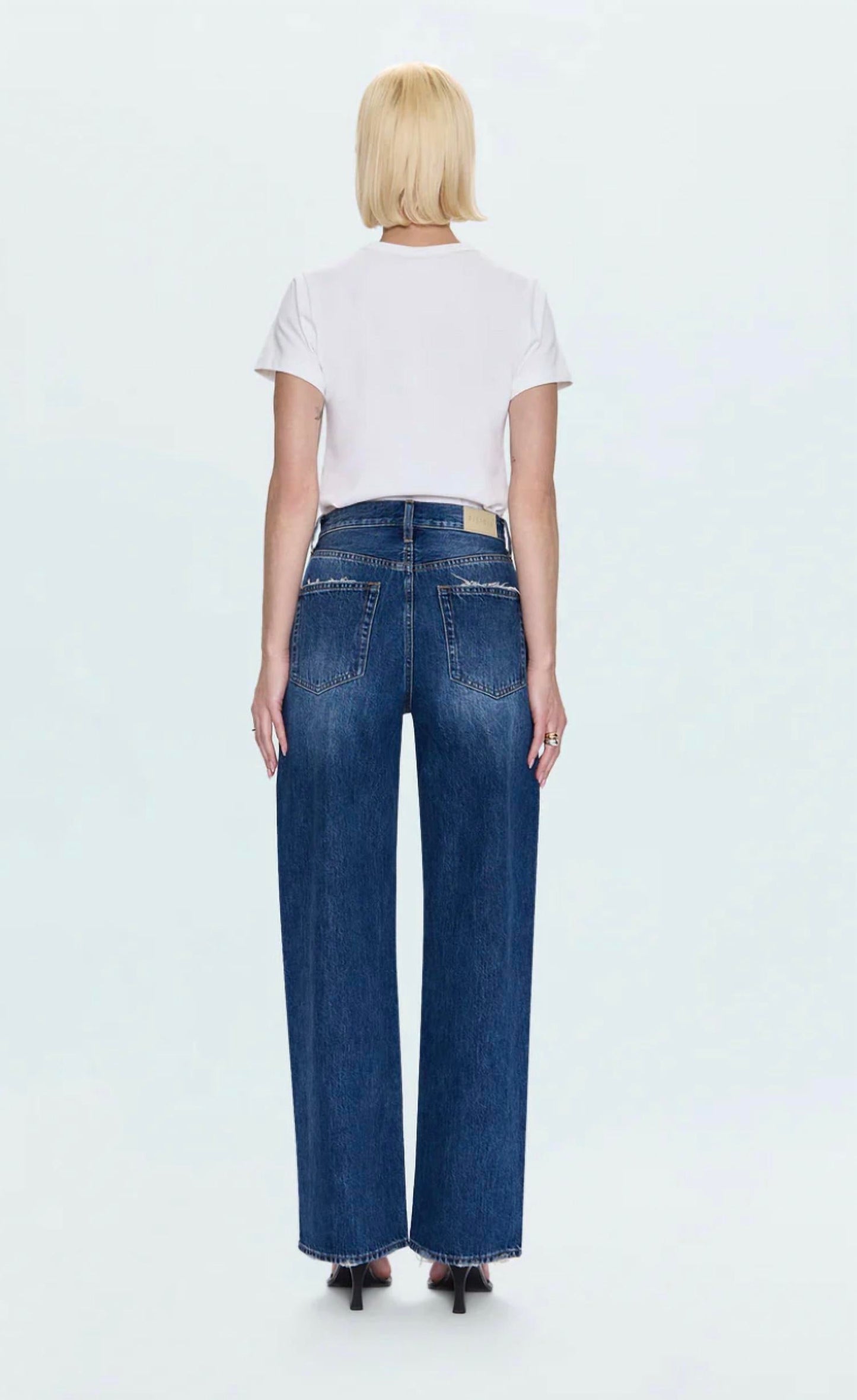 Pistola - Tate High Rise Bowed Wide Leg Jean