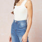 Entro - Ruffle Square Neck Bodysuit