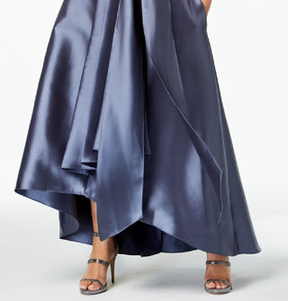 R & M Richards Women's High Low Gown Gray Size 18W