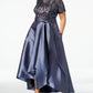 R & M Richards Women's High Low Gown Gray Size 18W