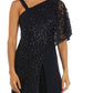 R & M Richards Women's One Shoulder Lace Jumpsuit Blue Size 6