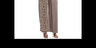 R & M Richards Women's One Shoulder Lace Jumpsuit Blue Size 12