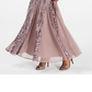 R & M Richards Women's Sequin Embellished Pleated Gown Brown Size 8