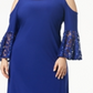R & M Richards Women's Cold Shoulder Dress Blue Size 24W