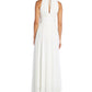 R & M Richards Women's Embellished Keyhole Cutout Gown White Size 6