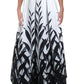 Morgan & Company Women's Printed Sleeveless V Neck Maxi Formal Fit Flare Dress Black Size 1