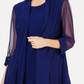 R & M Richards Women's Embellished Dress & Duster Jacket Blue Size 8