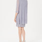 R & M Richards Women's Embellished Lace Sheath Dress & Jacket Gray Size 18