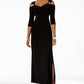 R & M Richards Women's Cold Shoulder Gown Gray Size 8