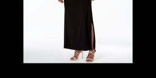 R & M Richards Women's Cold Shoulder Gown Gray Size 8