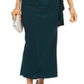 R & M Richards Women's Cropped Jacket & Ruffled Gown Green Size 8