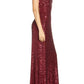 Morgan & Company Women's Sequined Cut Out Formal Dress Red Size 11