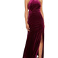 Morgan & Co. Women's Glitter Maxi Evening Dress Red Size 13