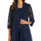 R & M Richards Women's Soutache Jacket Shell & Pants Blue Size 8