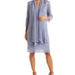R & M Richards Women's Crinkle Knit Dress & Jacket Blue Size 6 Petite