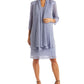 R&M Richards Women's Crinkle Knit Dress & Jacket Blue Size 8 Petite