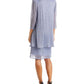 R&M Richards Women's Crinkle Knit Dress & Jacket Blue Size 8 Petite