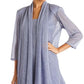 R&M Richards Women's Crinkle Knit Dress & Jacket Blue Size 8 Petite
