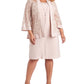 R & M Richards Women's Dress & Soutache Jacket Pink Size 16W