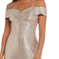 Nightway Women's Off The Shoulder Metallic Gown Brown Size 10Petite