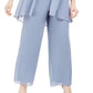 R & M Richards Women's 3 Pc Beaded Jacket Top & Wide Leg Pants Set Gray Size 12