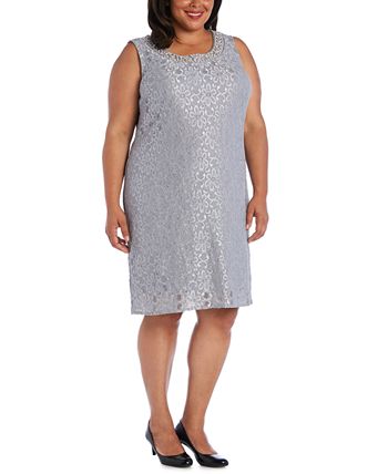 R & M Richards Women's Lace Dress & Jacket Purple Size 14W