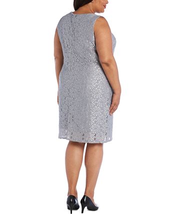 R & M Richards Women's Lace Dress & Jacket Purple Size 14W