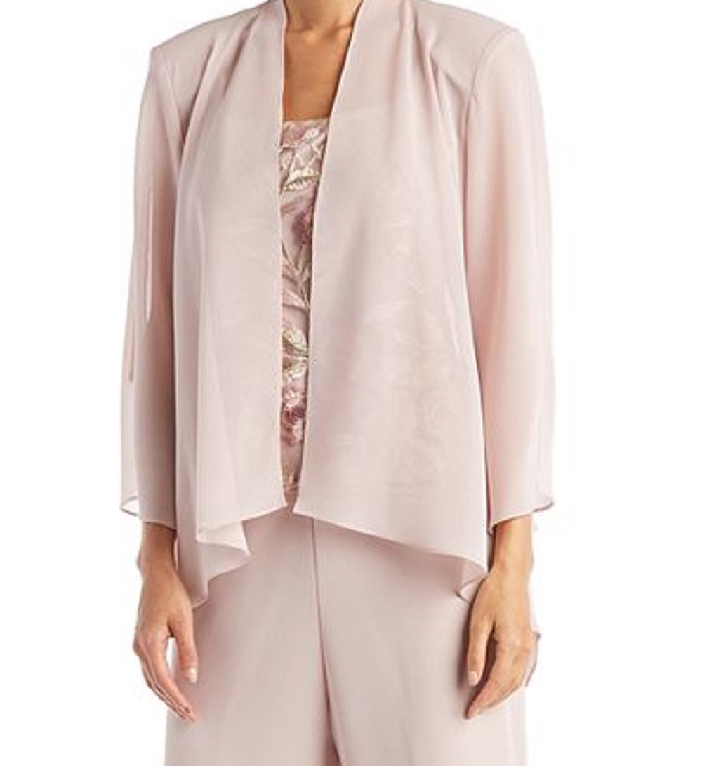 R & M Richards Women's 3 Pc Pantsuit Pink Size 12 Petite