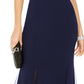 Nightway Women's Geo Illusion Gown Blue Size 8Petite