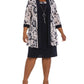 R & M Richards Women's Dress & Mesh Printed Jacket Purple Size 14W