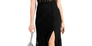 Morgan & Co. Women's Corset Lace Sleeveless Gown Black Size 5