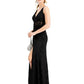 Morgan & Co. Women's Corset Lace Sleeveless Gown Black Size 15