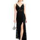 Morgan & Co. Women's Corset Lace Sleeveless Gown Black Size 15