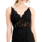 Morgan & Co. Women's Corset Lace Sleeveless Gown Black Size 15