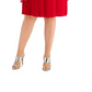 R & M Richards Women's Chiffon Sleeve Rhinestone Neck Dress Red Size 20W