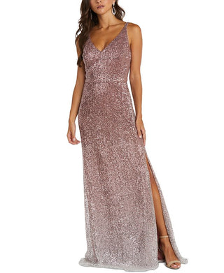 Nightway Women's Ombre Sequin Gown Pink Size 14