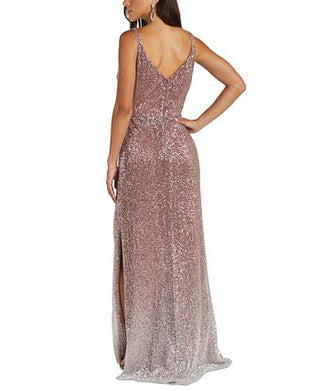 Nightway Women's Ombre Sequin Gown Pink Size 14