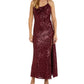 Nightway Women's Sequin Gown Red Size 4