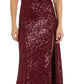 Nightway Women's Sequin Gown Red Size 10