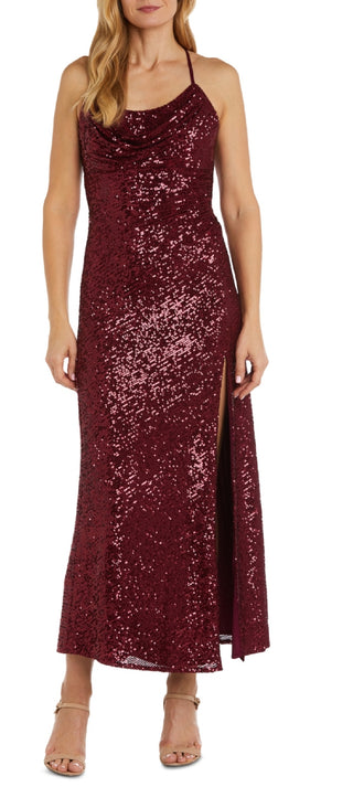 Nightway Women's Sequin Gown Red Size 10