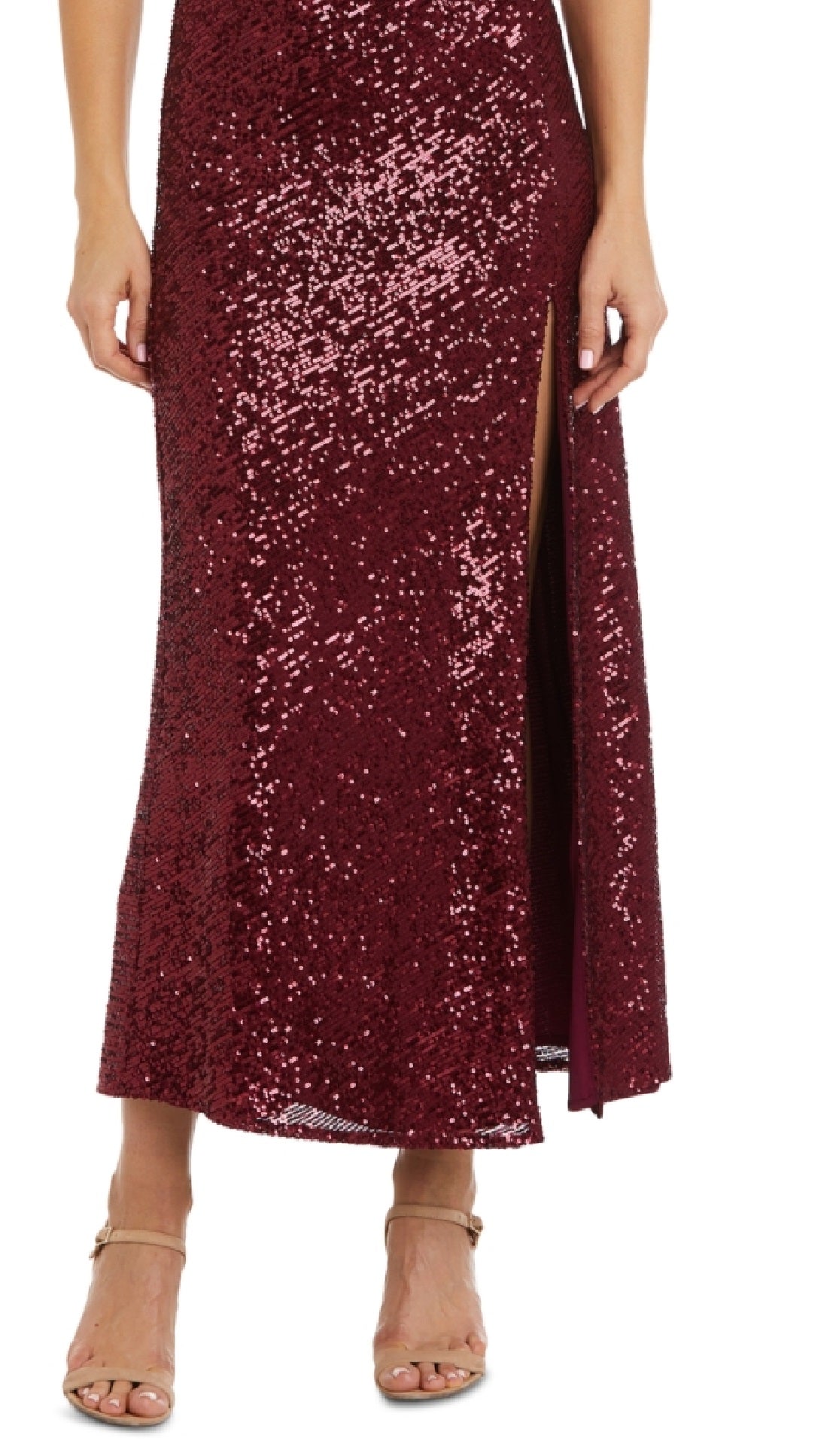 Nightway Women's Sequin Gown Red Size 10