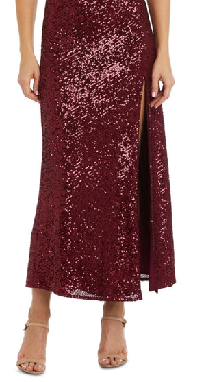 Nightway Women's Sequin Gown Red Size 10