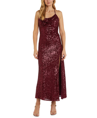 Nightway Women's Sequin Gown Red Size 10